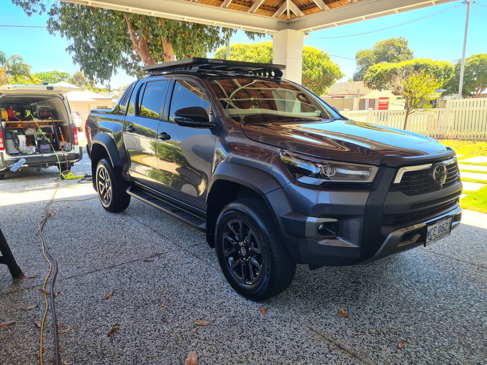 Ceramic coated vehicle with hydrophobic shine after Autobot Detailing Perth